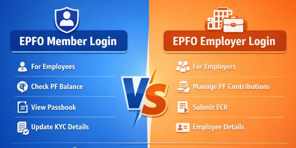 EPFO Member Login vs Employer Login